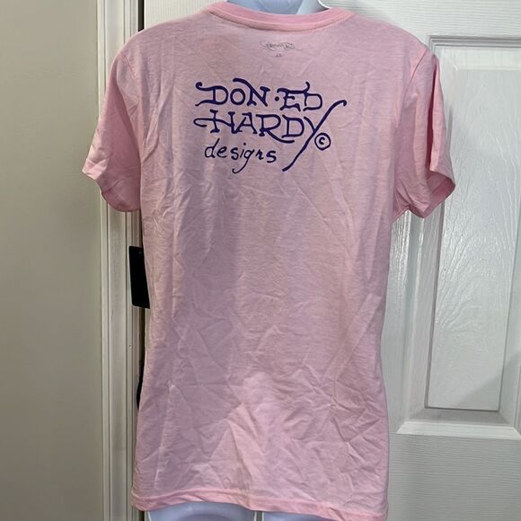 NWT Ed Hardy pink Cobra tshirt size M - Picture 3 of 7